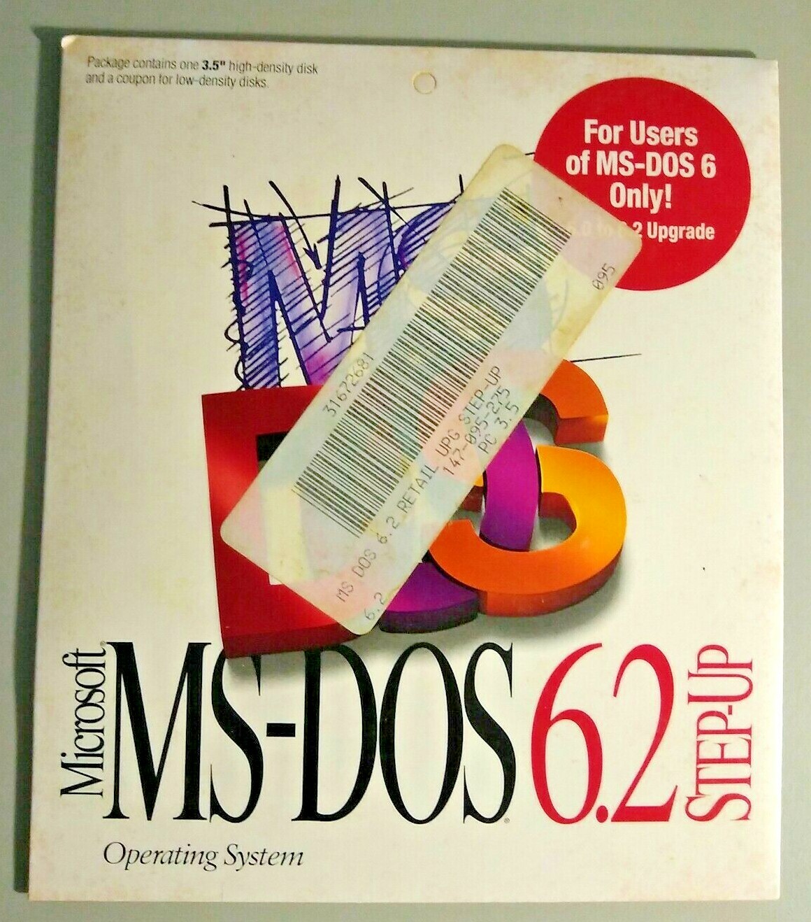 Microsoft MS-DOS 6.2 Step-UP Upgrade from MS-DOS 6.0 to 6.2 BRAND NEW + BONUS!