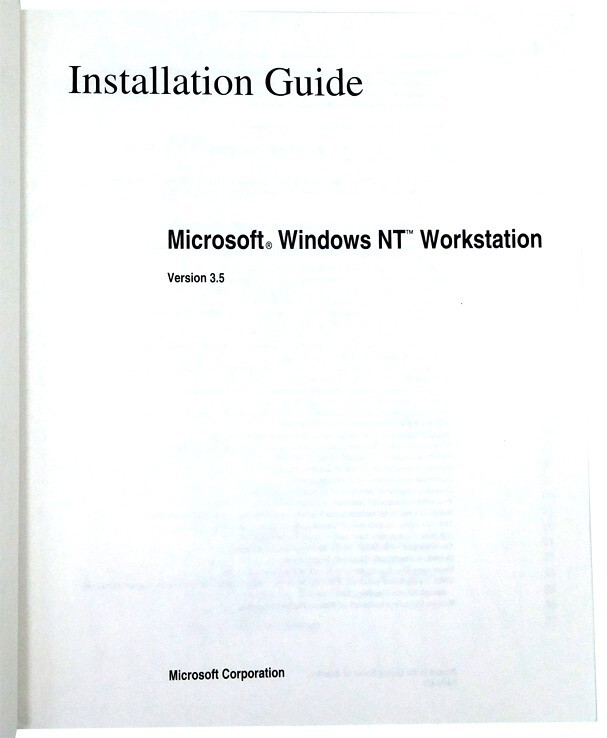 Microsoft Windows NT Workstation 3.5 Installation Guide