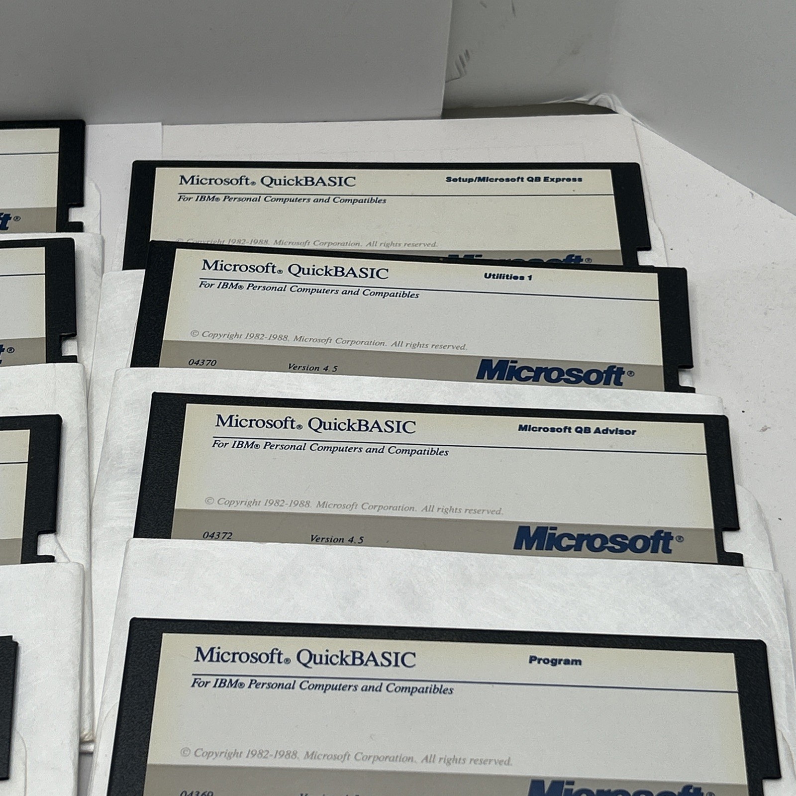 Vintage Microsoft Windows Versions 2.0, 4.01, 4.5 -5.25″ Floppy Disks lot of 17