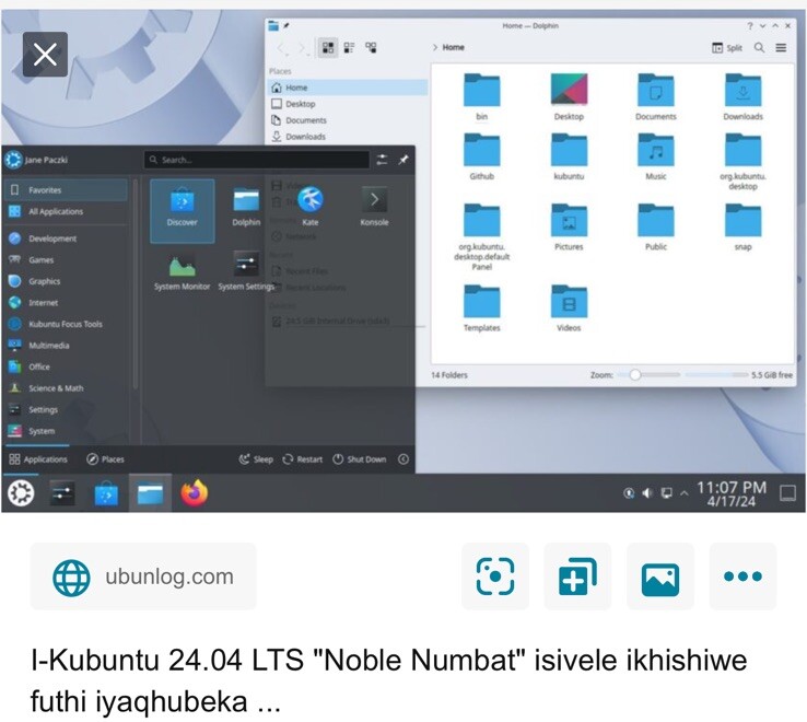 Kubuntu Desktop 26.04 LTS – 32gb USB-A key Canada only Beta Preview