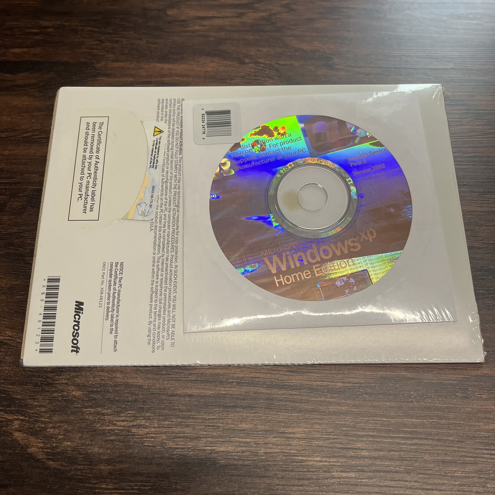 Microsoft Windows XP Home SP2 Sealed DVD Only No COA or Key