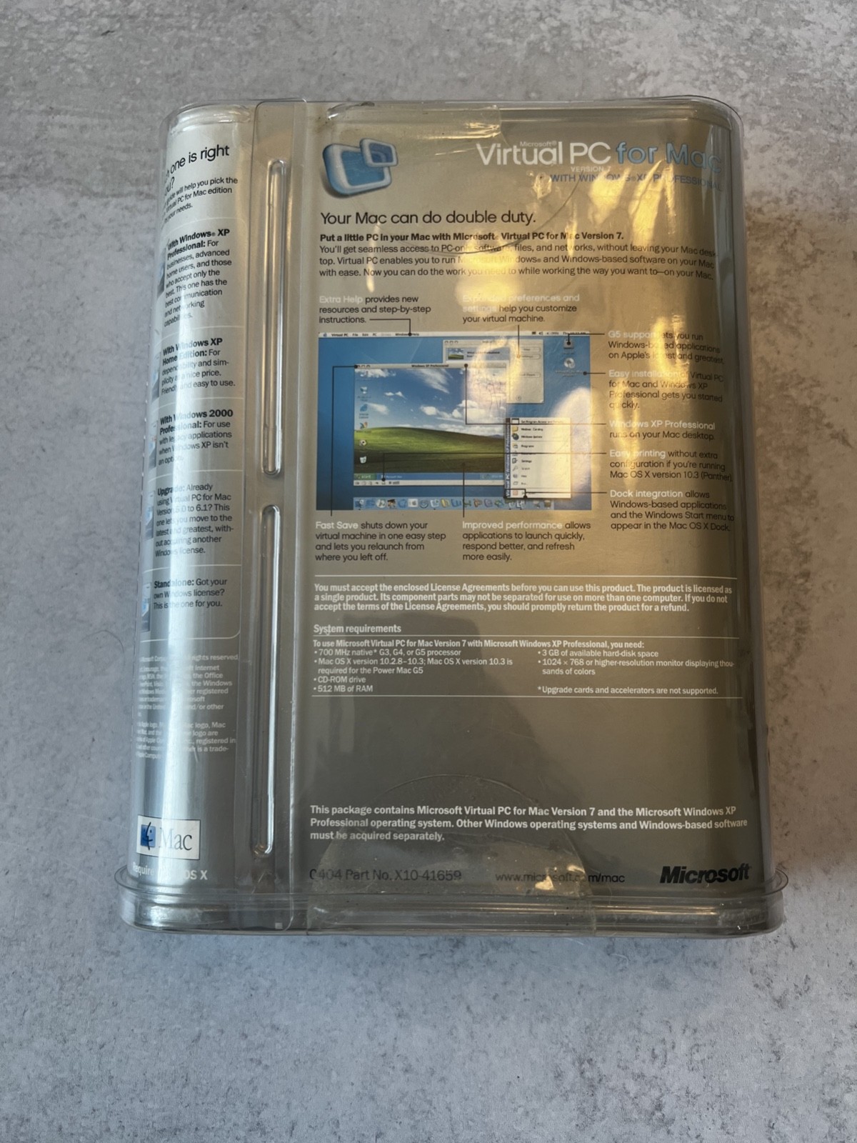Microsoft Virtual PC for Mac/ Version 7