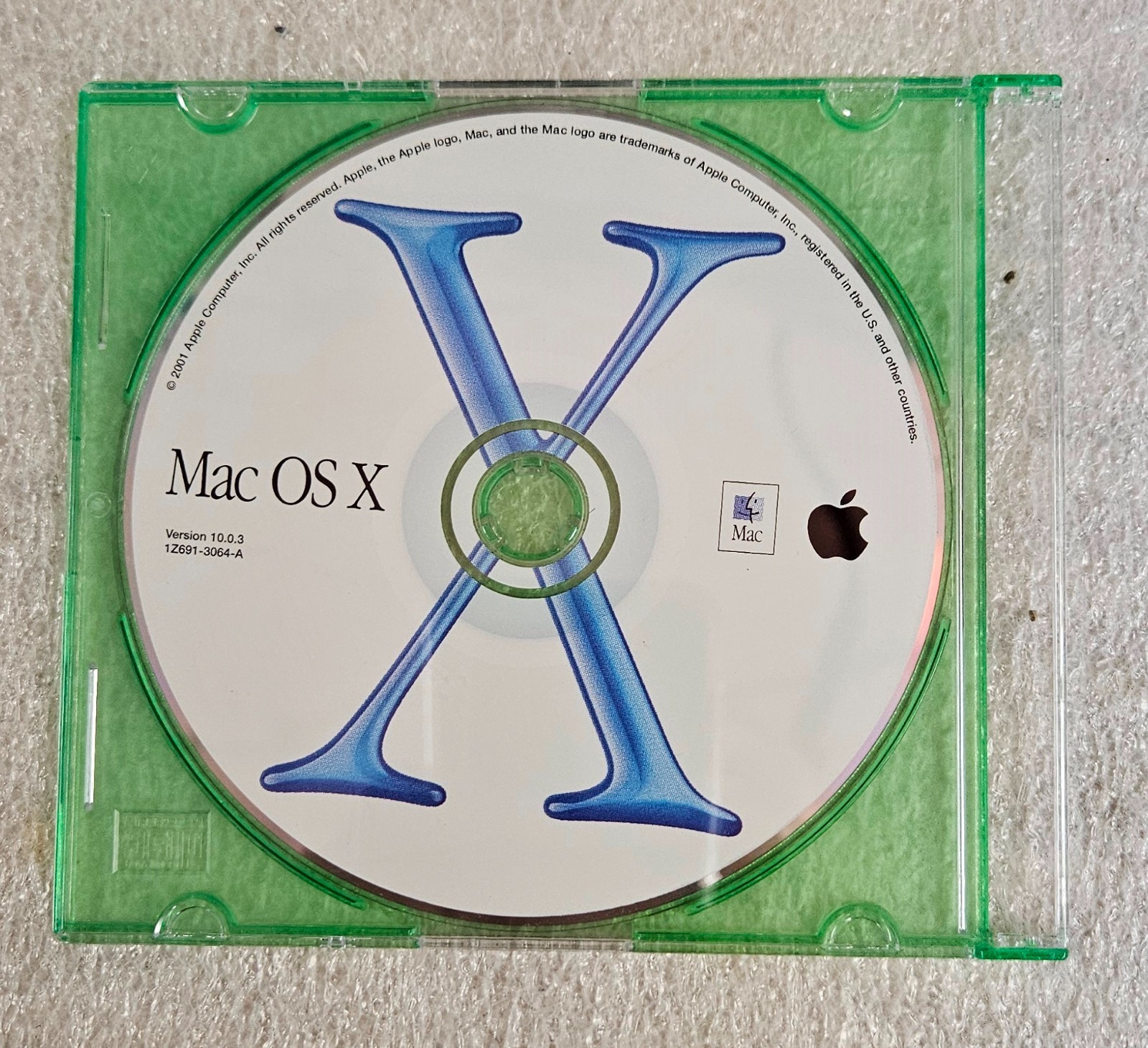⭐️⭐️⭐️⭐️⭐️ Vintage 2001 Apple Mac OS X Version 10.0.3 1Z691-3064-A