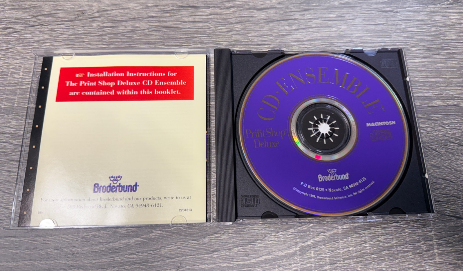Vintage 1994 Print Shop Deluxe CD Ensemble Software for Mac OS CD Rom Disc