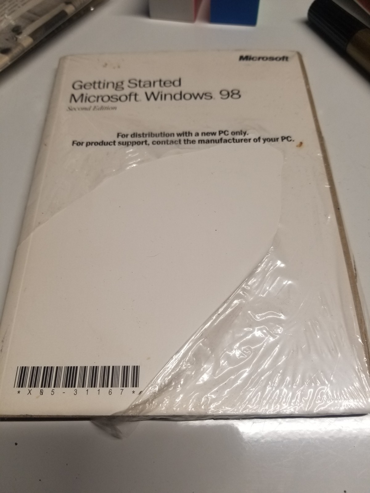 MICROSOFT WINDOWS 98 SECOND EDITION Getting Started Book CD Disk. Cello Wrapped