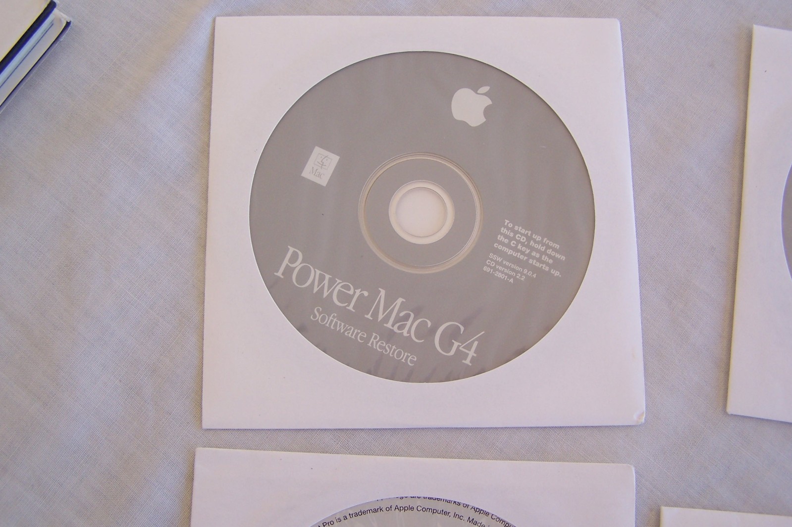 SIX Apple Power Mac G4 Software Restore discs Iphoto Imovie Hardware et year2000