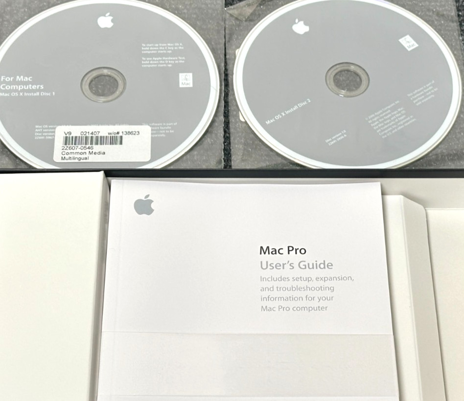 Mac Common Media Multilingual Mac OS X 10.4.8 Install Disc 1 & 2 * 2Z607-0546