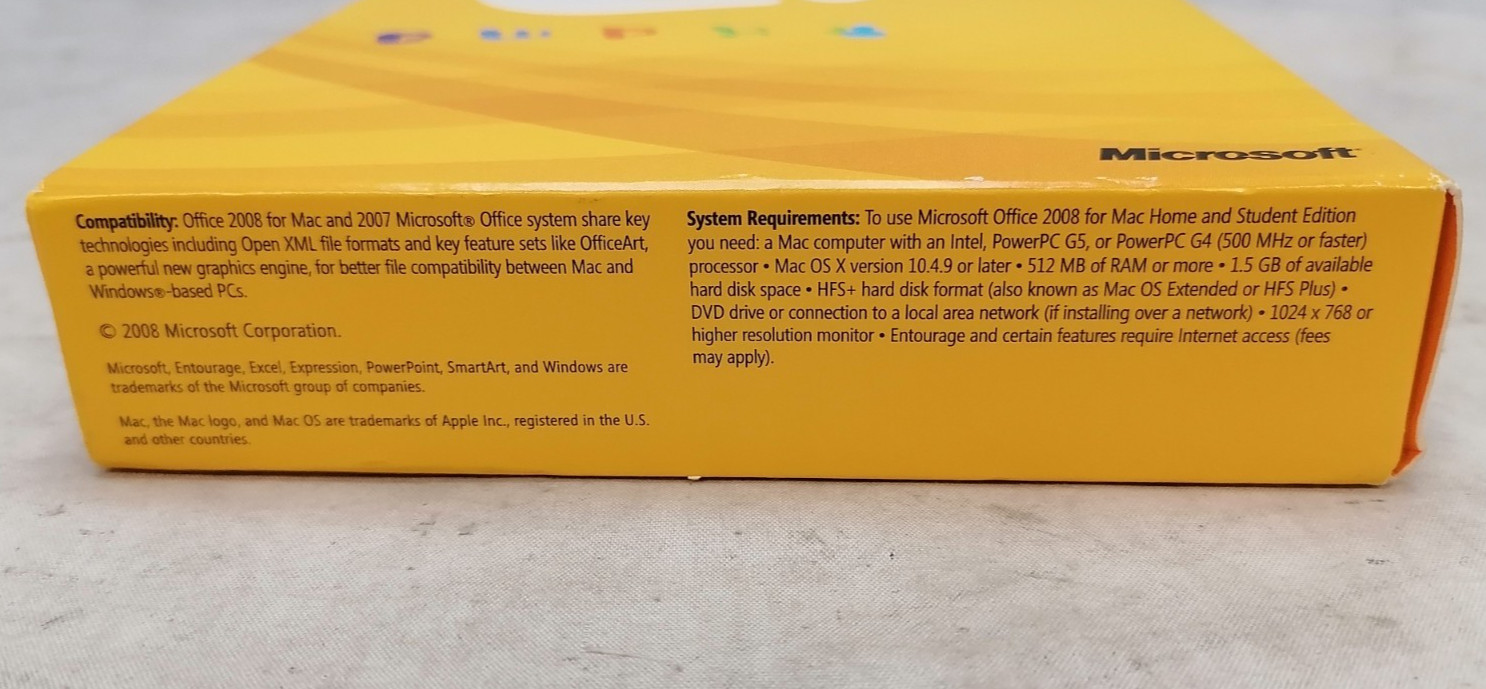 2008 Microsoft Office: Mac Home & Student Edition
