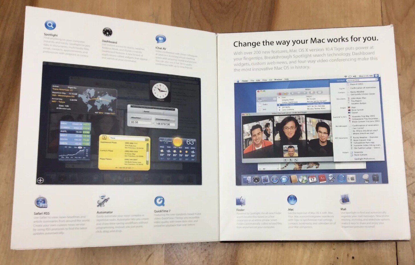 Mac OS X Tiger 10.4 Apple Macintosh Operating System Software OSX Big Box 2005
