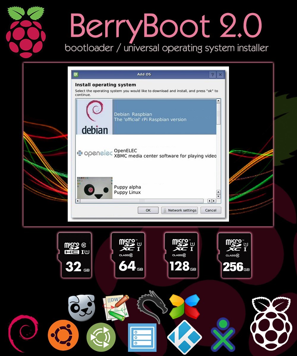 BerryBoot 2.0 Multi OS Installer for Raspberry Pi Preloaded Class 10 Micro SD