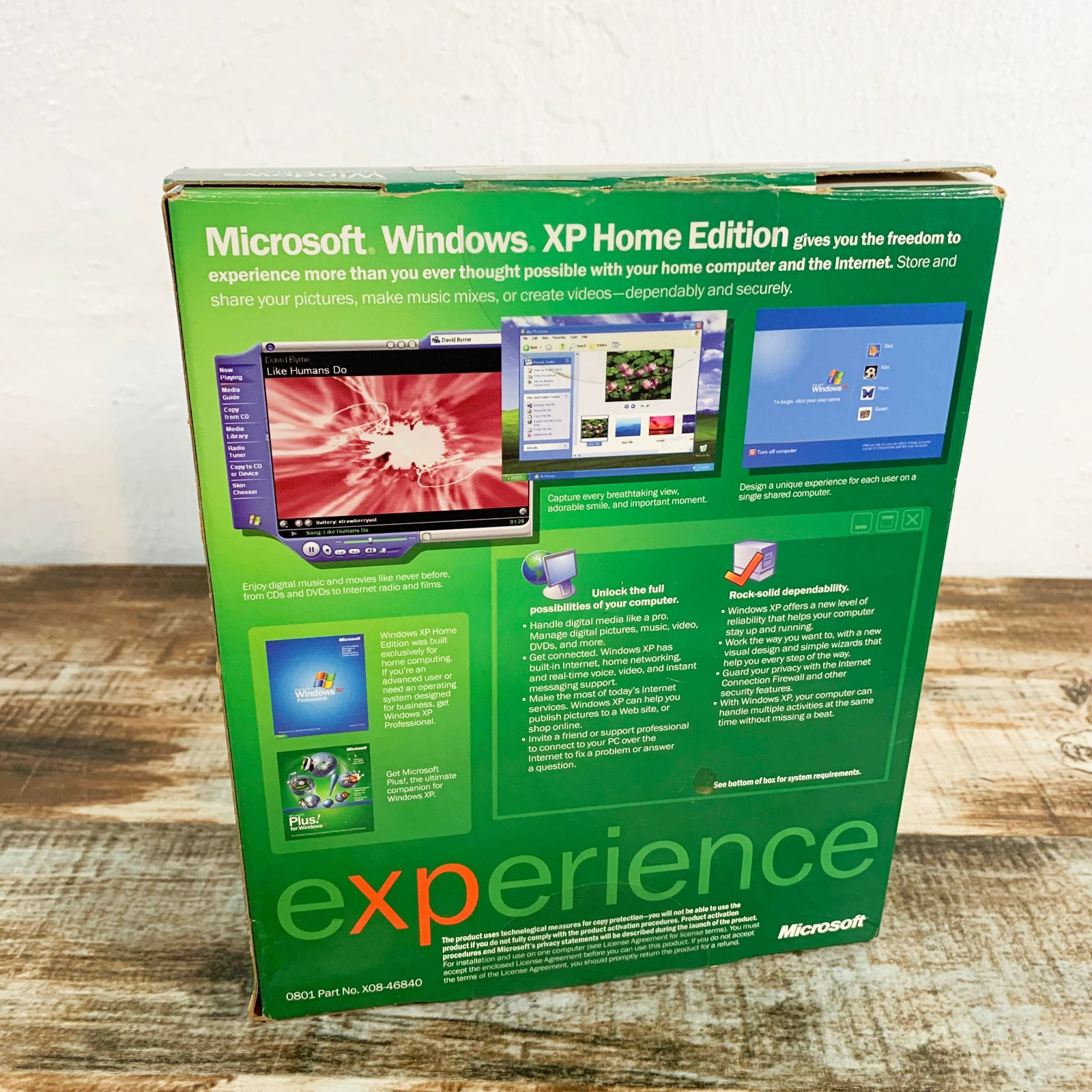 Microsoft Windows XP Home Edition Version 2002 – CD-ROM w/ Product Key