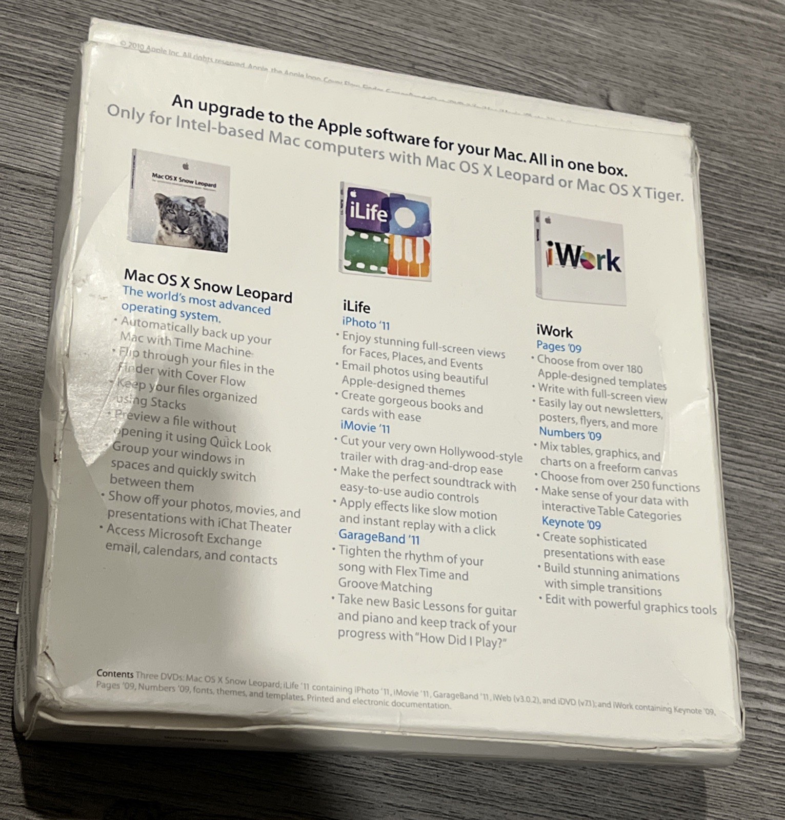 Apple Mac Box Set – Snow Leopard 10.6 iLife 09 iWork 09 MC209Z/A – Free Ship!