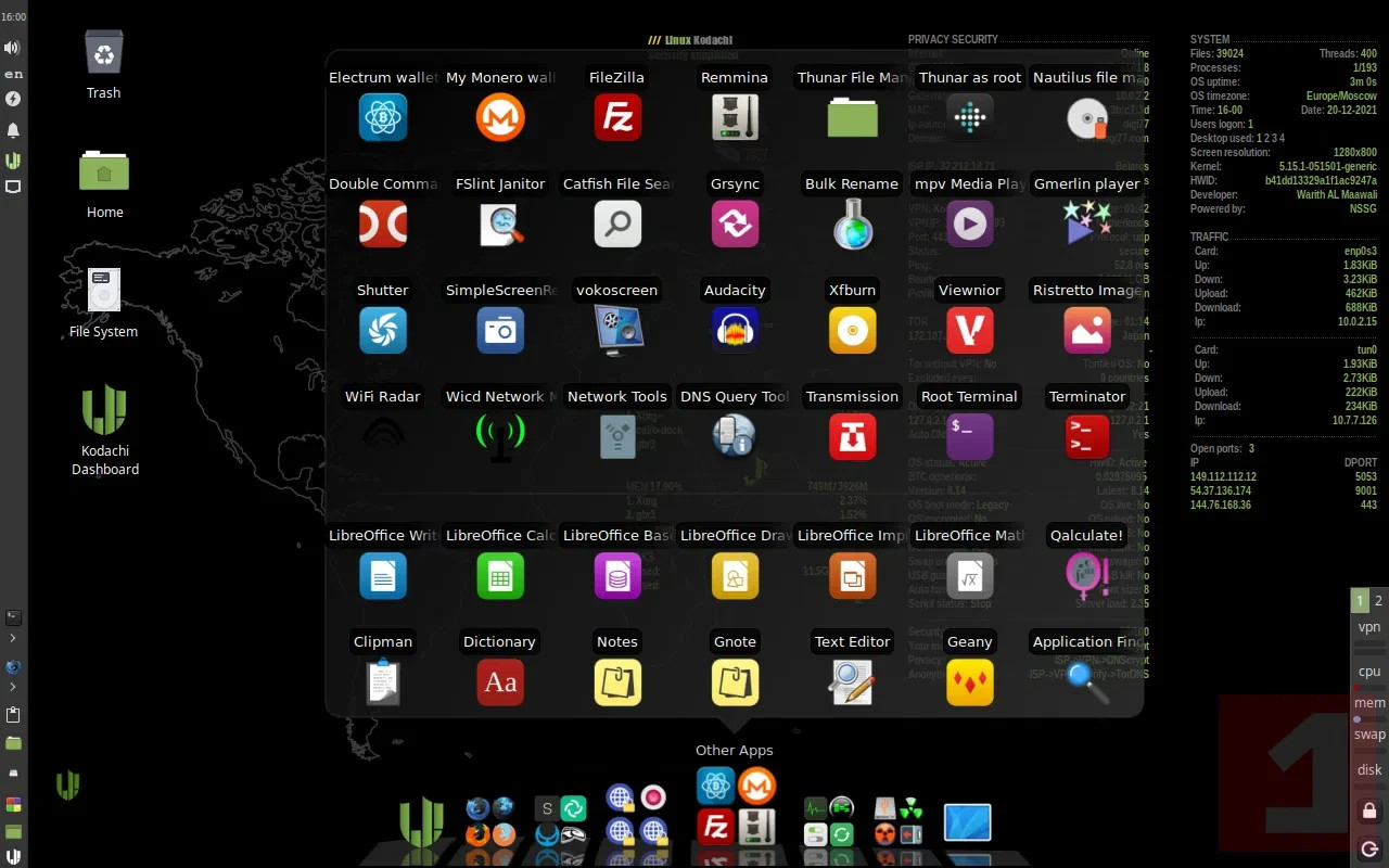 Kodachi Linux OS – LATEST VERSION – USB / LIVE DVD MAC, PC