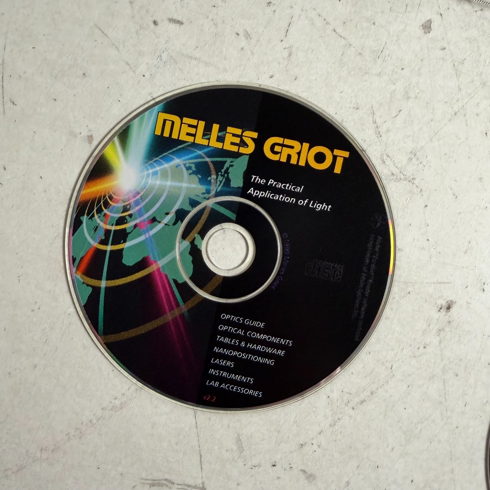 Melles Griot The Practical Application of Light (CD, 1999) Software For Windows