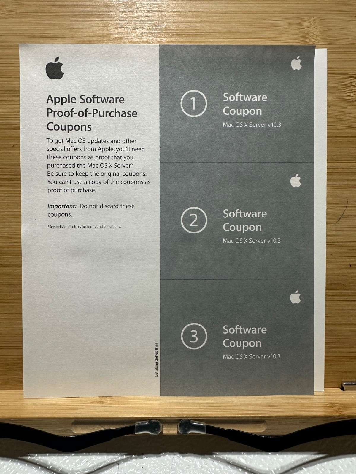 Apple Mac OS X Server 10.3 Panther Unlimited Clients, Activation Key M9236Z/A