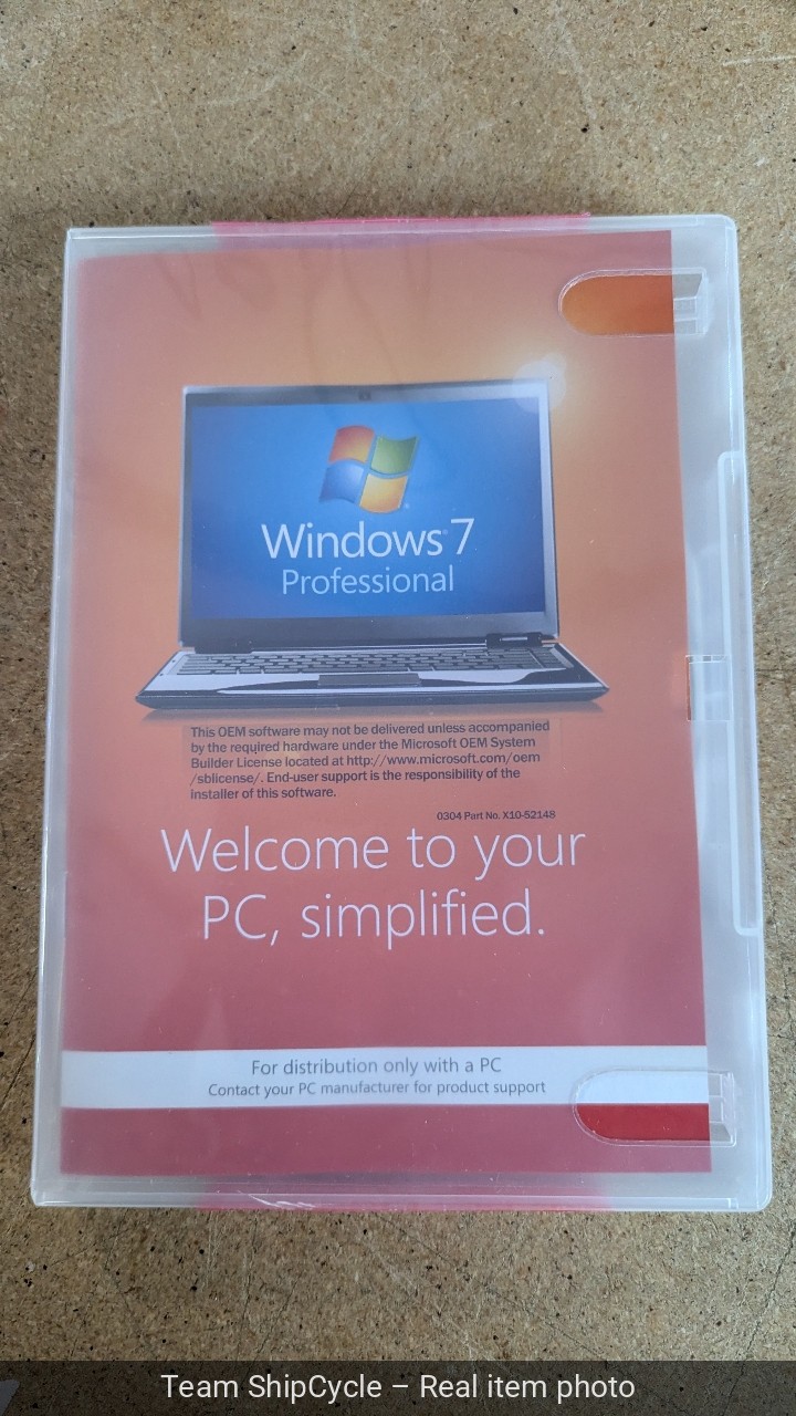 Brand Microsoft Windows 7 Professional 64 bit x64 Full English DVD MS W G1N
