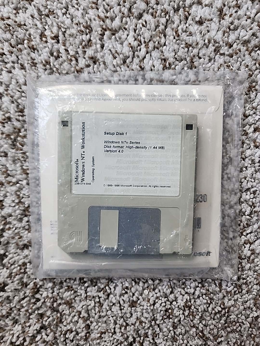 Microsoft Windows NT Workstation 4.0 CD And 3-Pack Set Up Floppy Disks – NEW