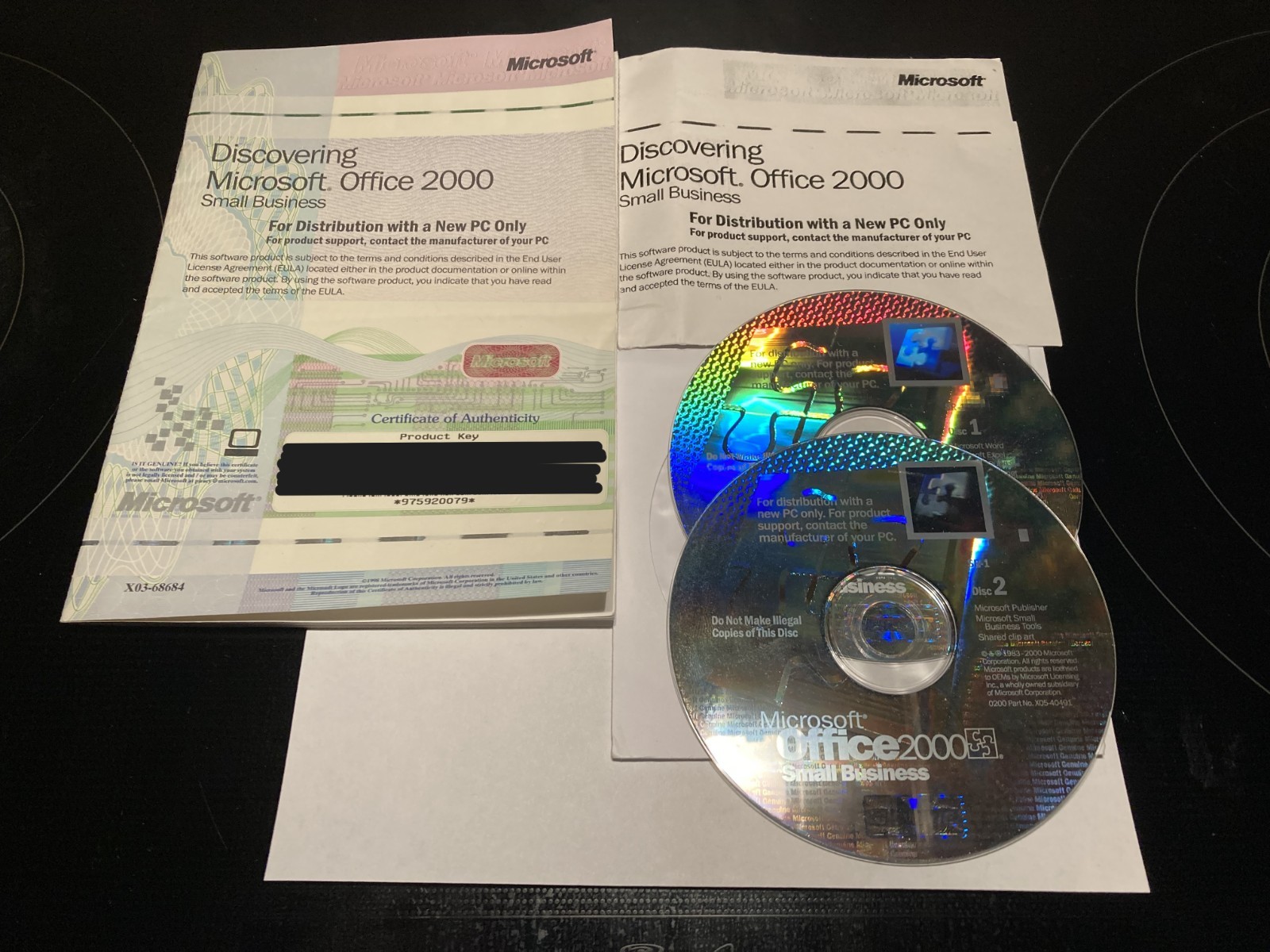 Microsoft Windows 2000 Professional OEM & Office Small Business CD Kit Read Desc