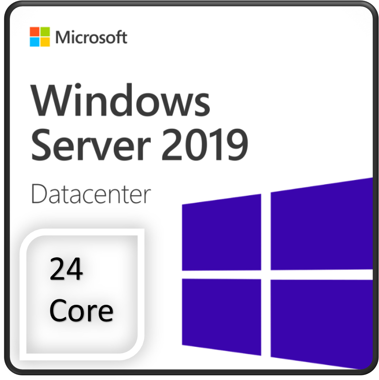 Windows Server 2019 Datacenter Edition – 24 Core License Pack – DVD Installation