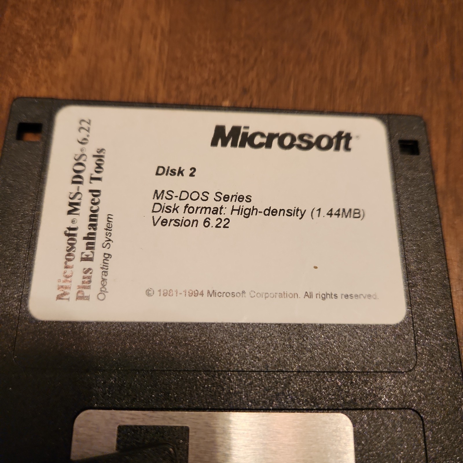Microsoft MS-DOS 6.22 Plus Enhanced Tools 3.5” Floppy Disks 1-3