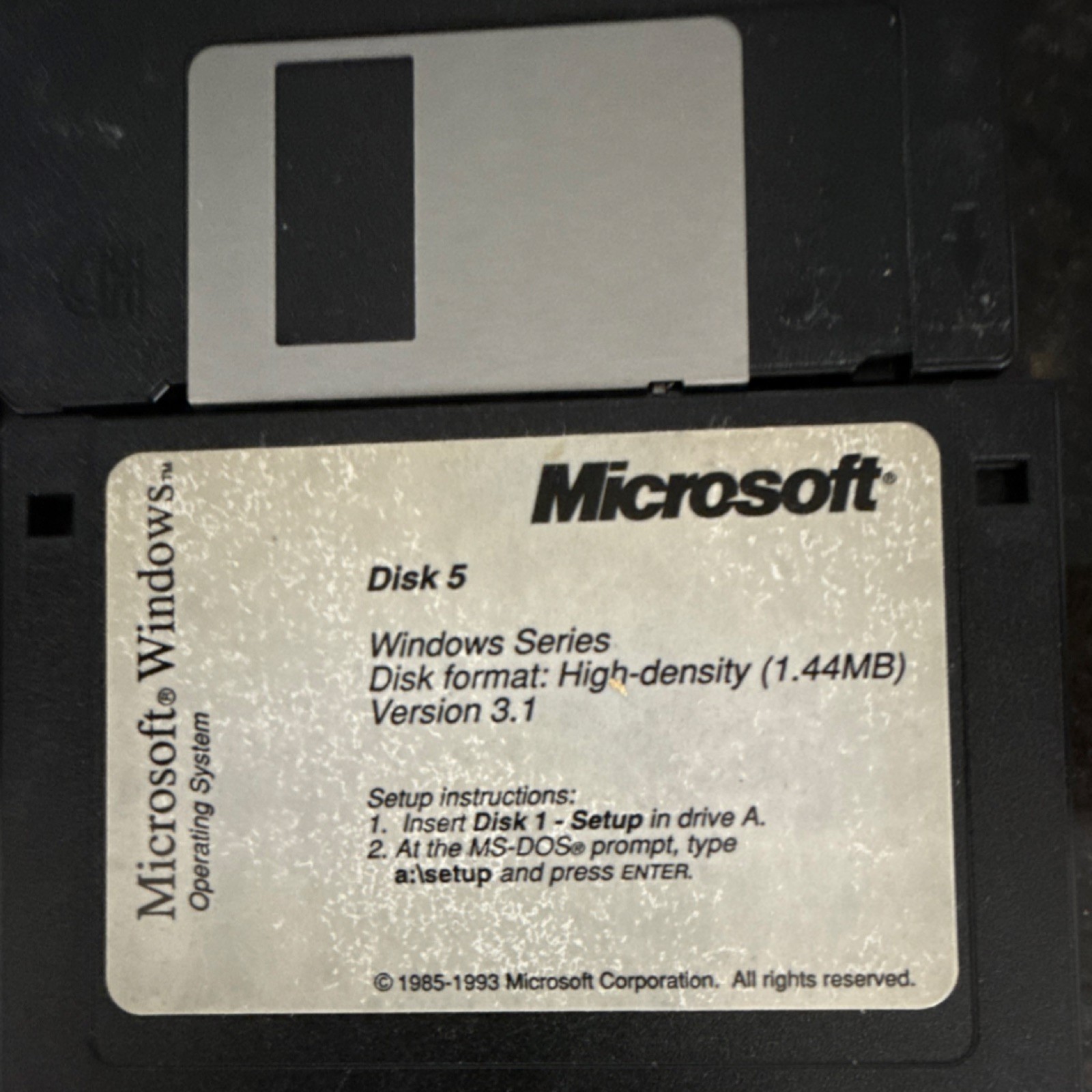 Microsoft Windows 3.1 Operating System 3.5″ Floppy Disk Set English