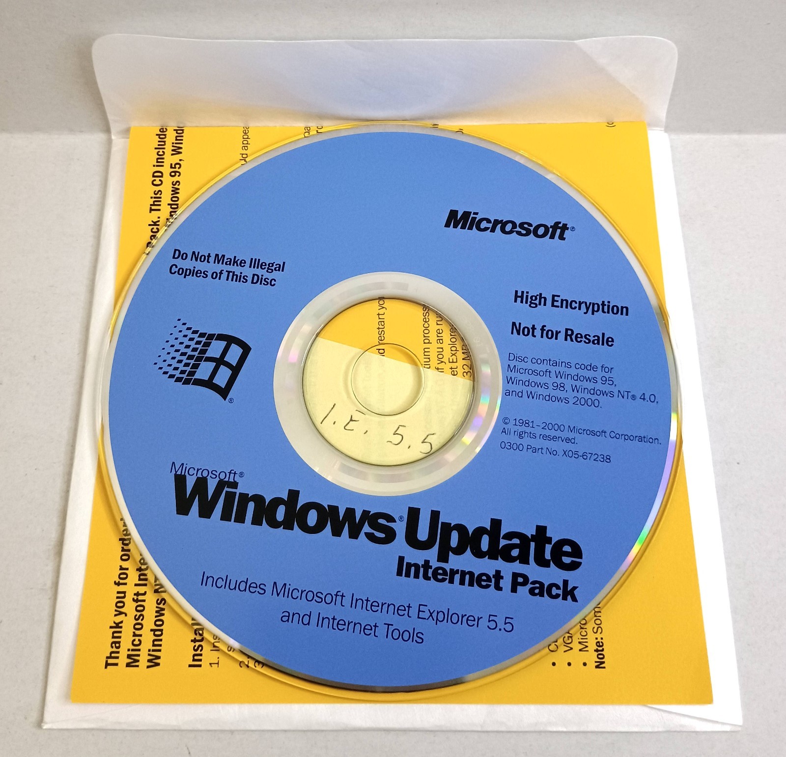 Microsoft Windows Update Internet Pack 5.0 and 5.5 , 1999 2000
