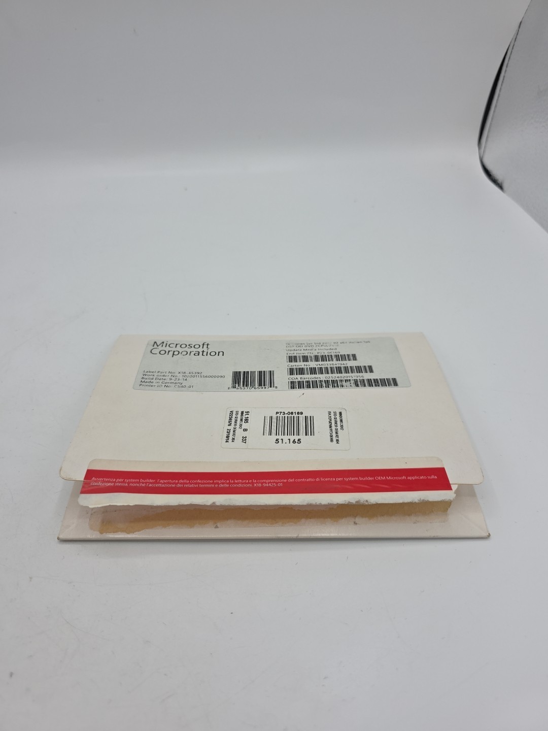 Microsoft Windows Server 2012 R2 Standard / 2CPU, 2VM / P73-06167 incl. DVD ITA