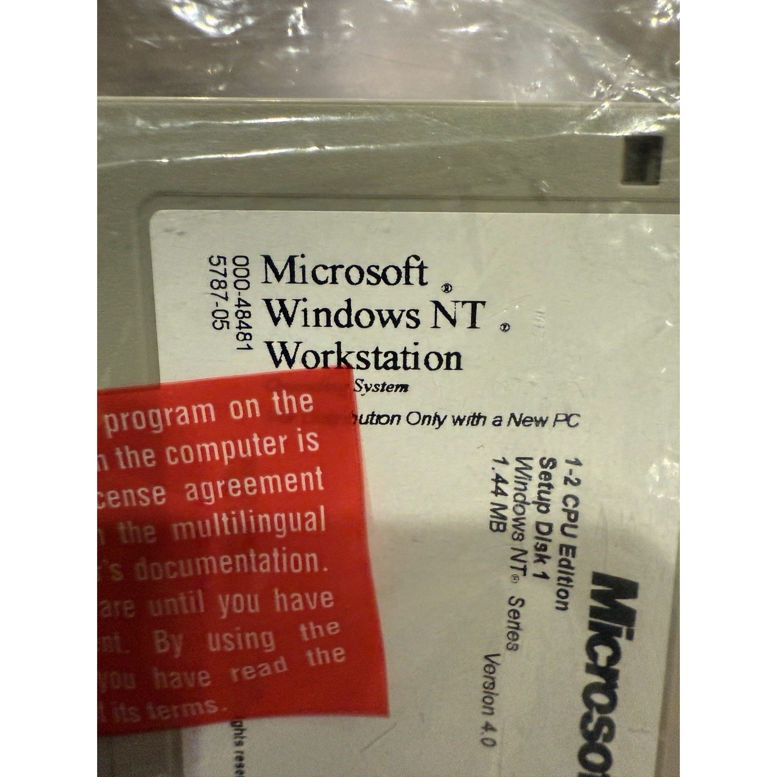 Vinrage 90s Microsoft Windows NT Workstation 4.0 Setup Disk 1-3 NEW Sealed