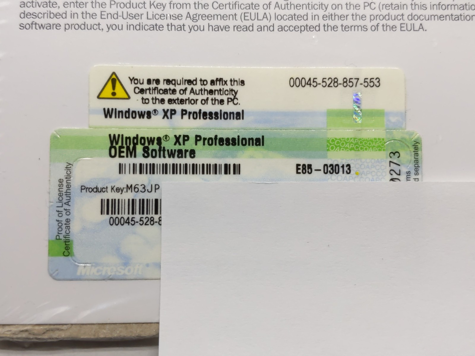 MICROSOFT WINDOWS XP PROFESSIONAL with SP2 with PRODUCT KEY – SEALED