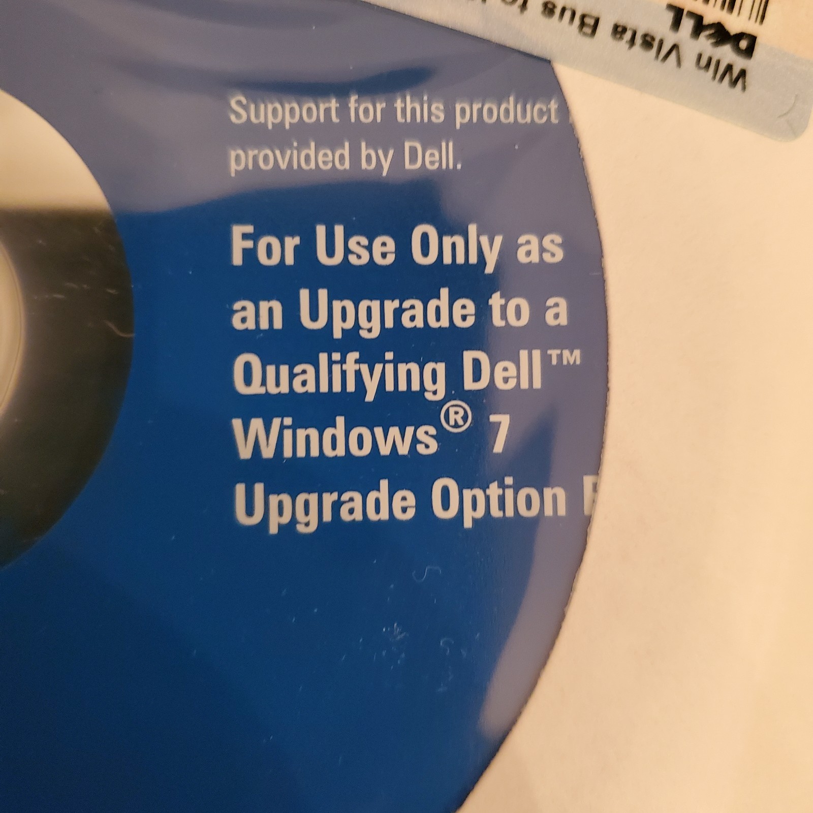 Dell Windows 7 Upgrade Vista Business to Windows 7 Pro /w Upgrade Assistant DVD