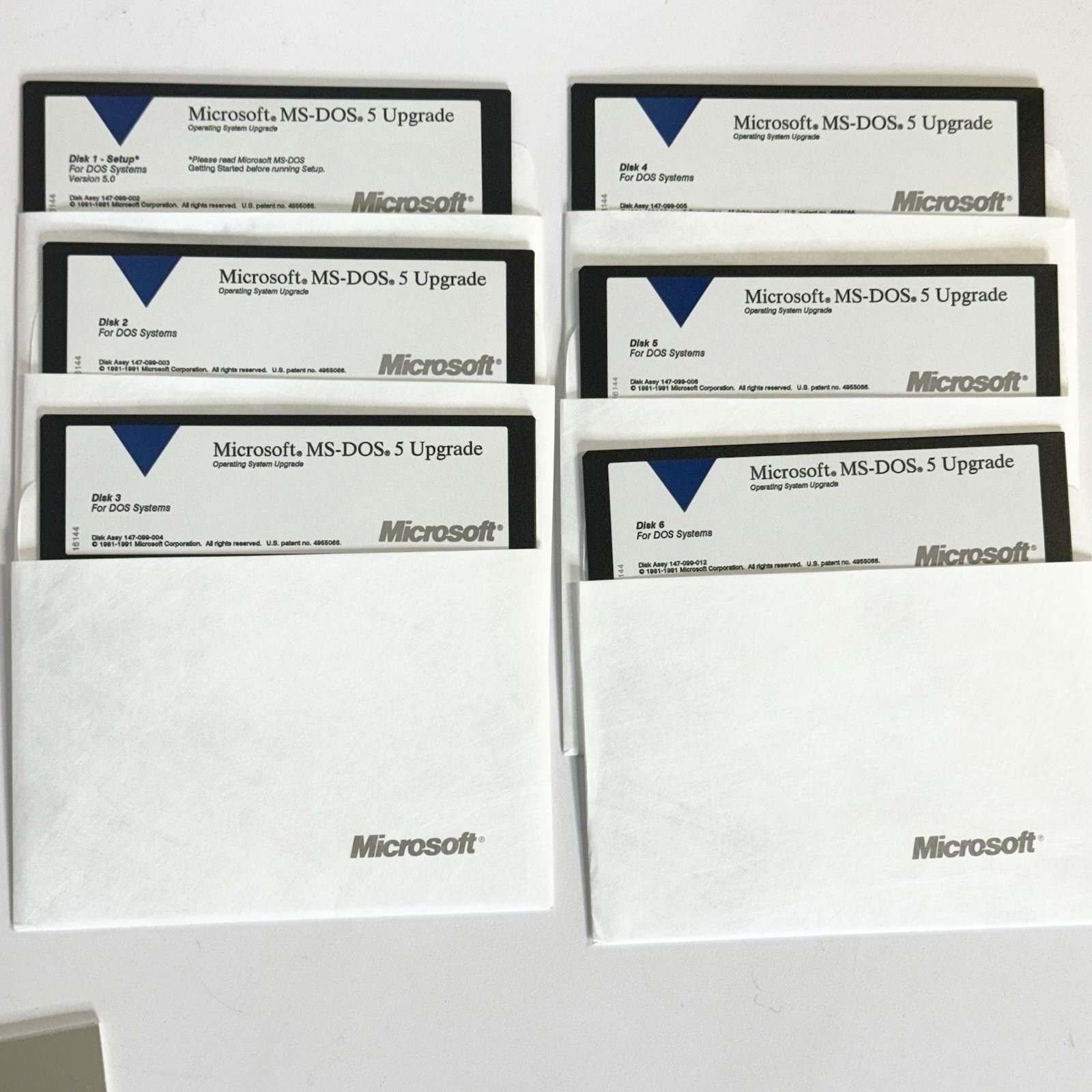 Microsoft MS-DOS 5 Operating System Upgrade 5.25″ Disks & Manuals Vintage 1991