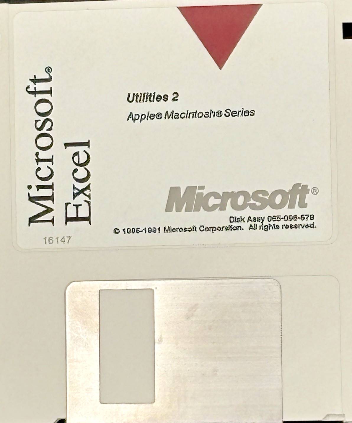 Vintage Microsoft Excel 3.5 Floppy Set of 3 Disks Apple Macintosh Series