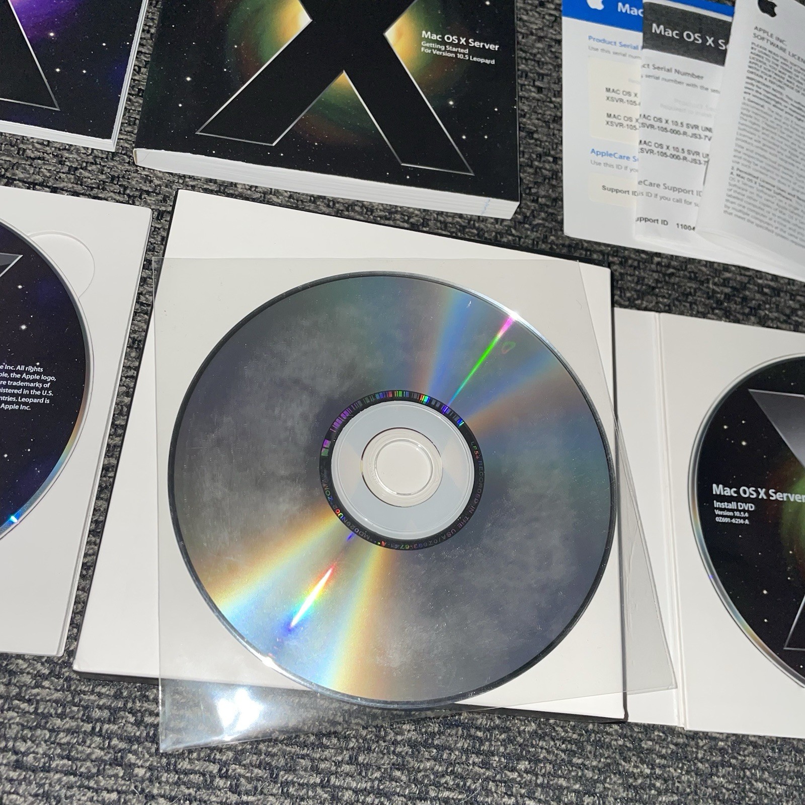 Mac OS X Leopard v10.5.1 Retail Version Install DVD MB427Z/A Sever Purple X