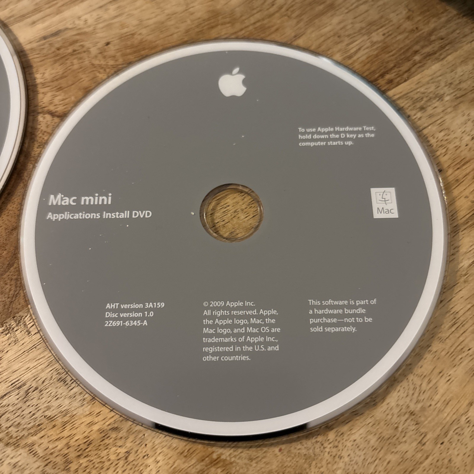 Apple Mac Mini OS X 10.5.6 Apps & Install DVDs 2009, 2Z691-6345-A, 2Z691-6344-A