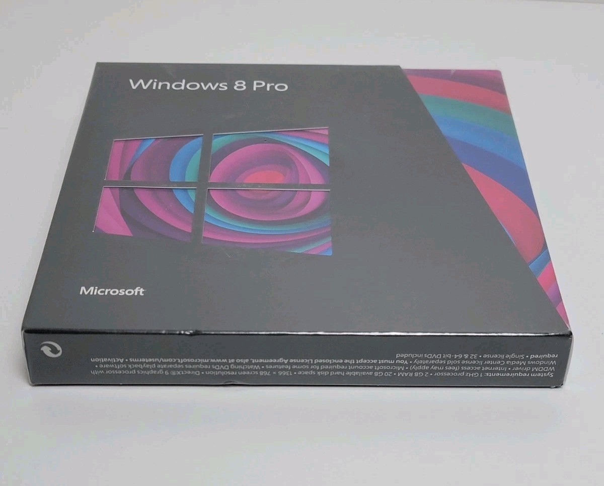 Microsoft Windows 8 PRO Full 64 32 Bit English VUP DVD NEW SEALED