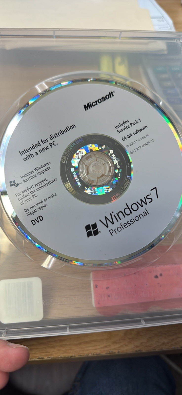 Microsoft Windows 7 Professional SP1 64-bit OEM DVD *NEW*