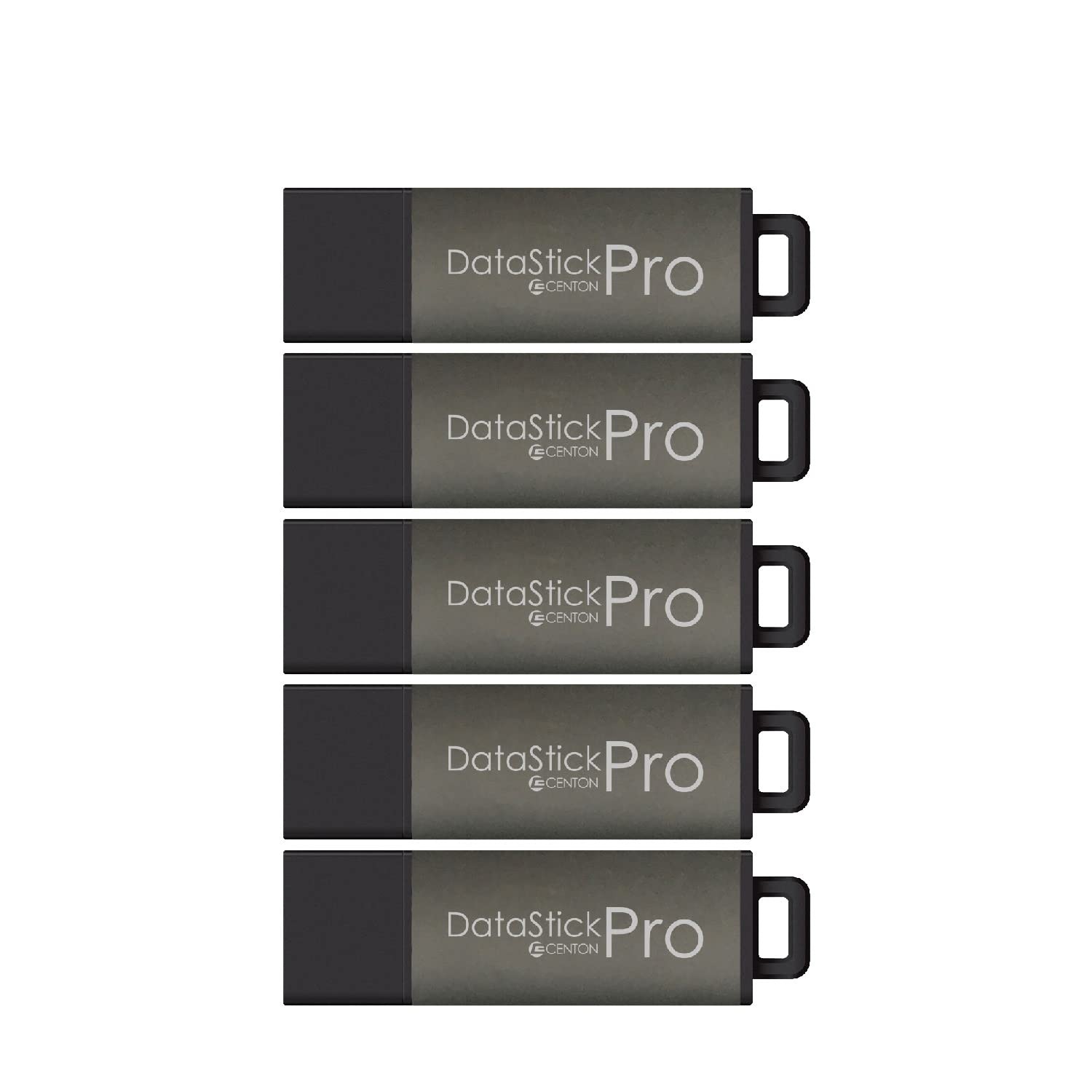 Centon DataStick Pro USB 3.0 Flash Drive 32GB x 5, Charcoal Metallic (S1B-U3P…