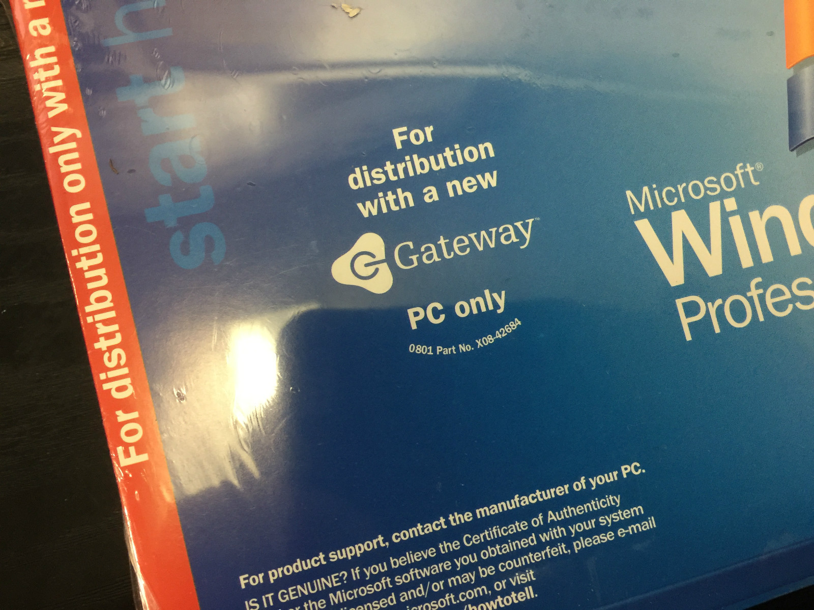 Windows XP Professional Install~ SP1~GATEWAY – NO PRODUCT KEY~HARD DRIVE~