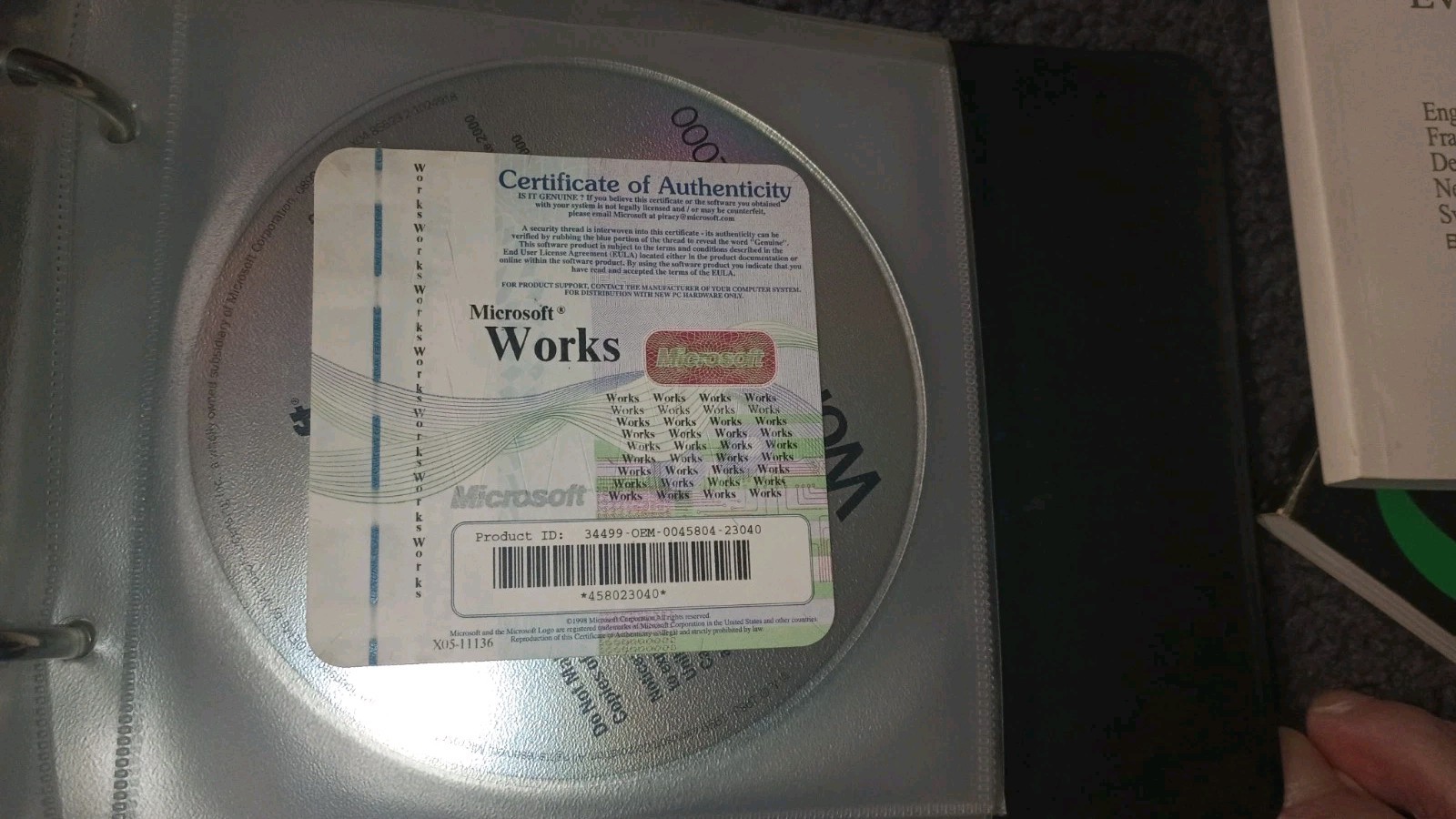 Vintage PC Software Lot Gateway Binder 7 Works Suite 2000 CDs Manuals