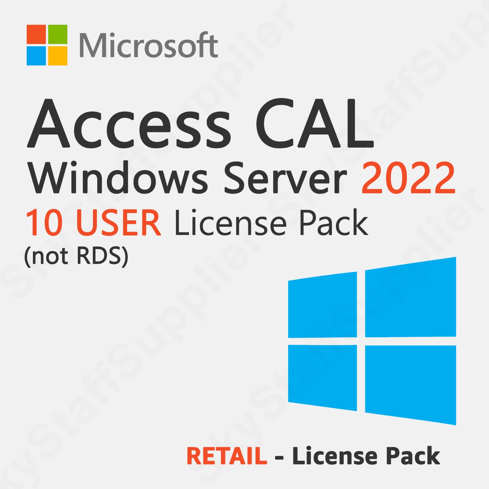 Microsoft Windows Server 2022 – 10 USER Access CALs PACK [not RDS] BRAND NEW