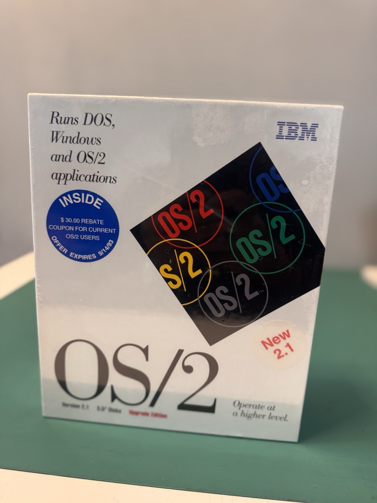 IBM OS/2 Version 2.1 Upgrade Edition Operating System 3.5″ Floppy, English
