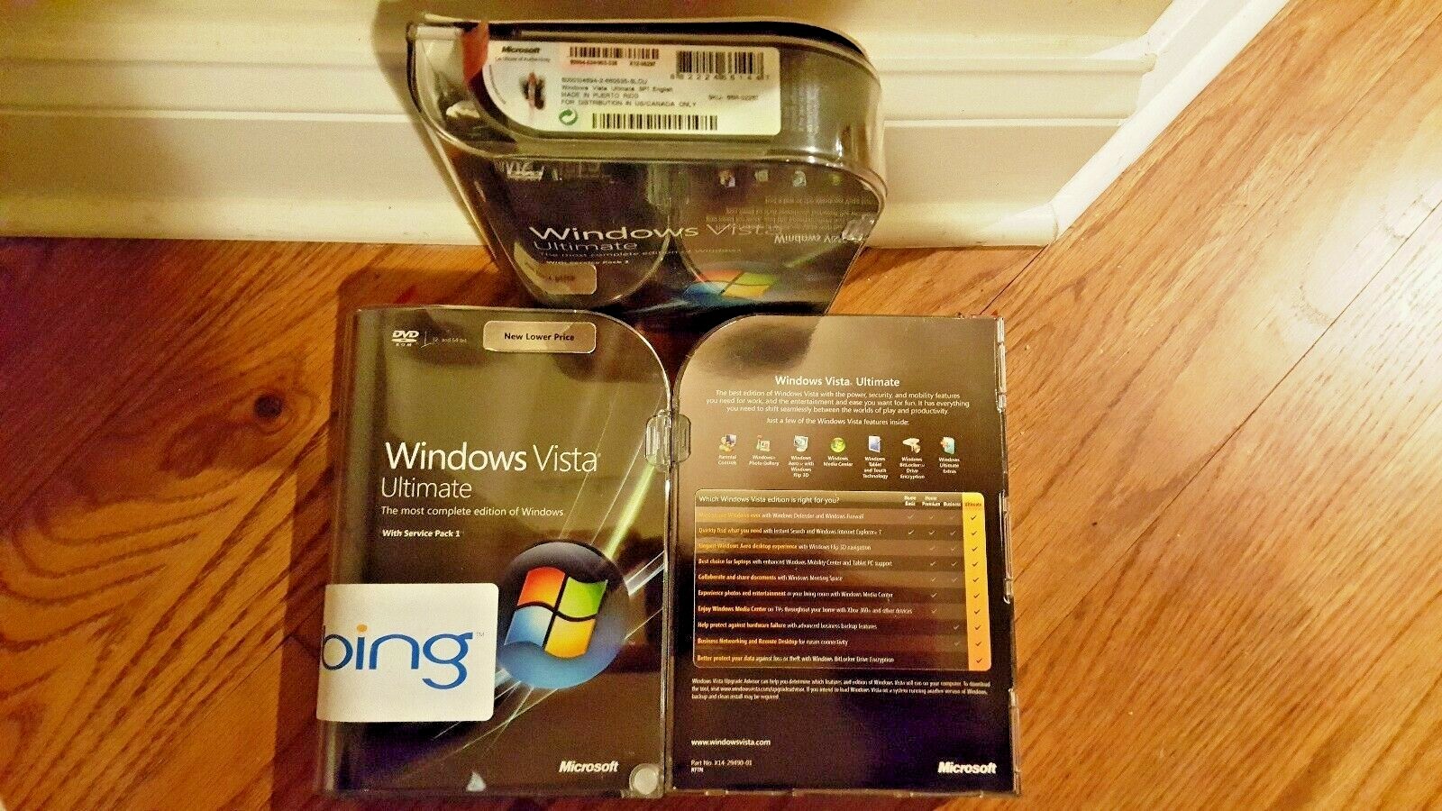 Microsoft Windows Vista Ultimate w/SP1,SKU 66R-02261,Sealed Retail Package,Full