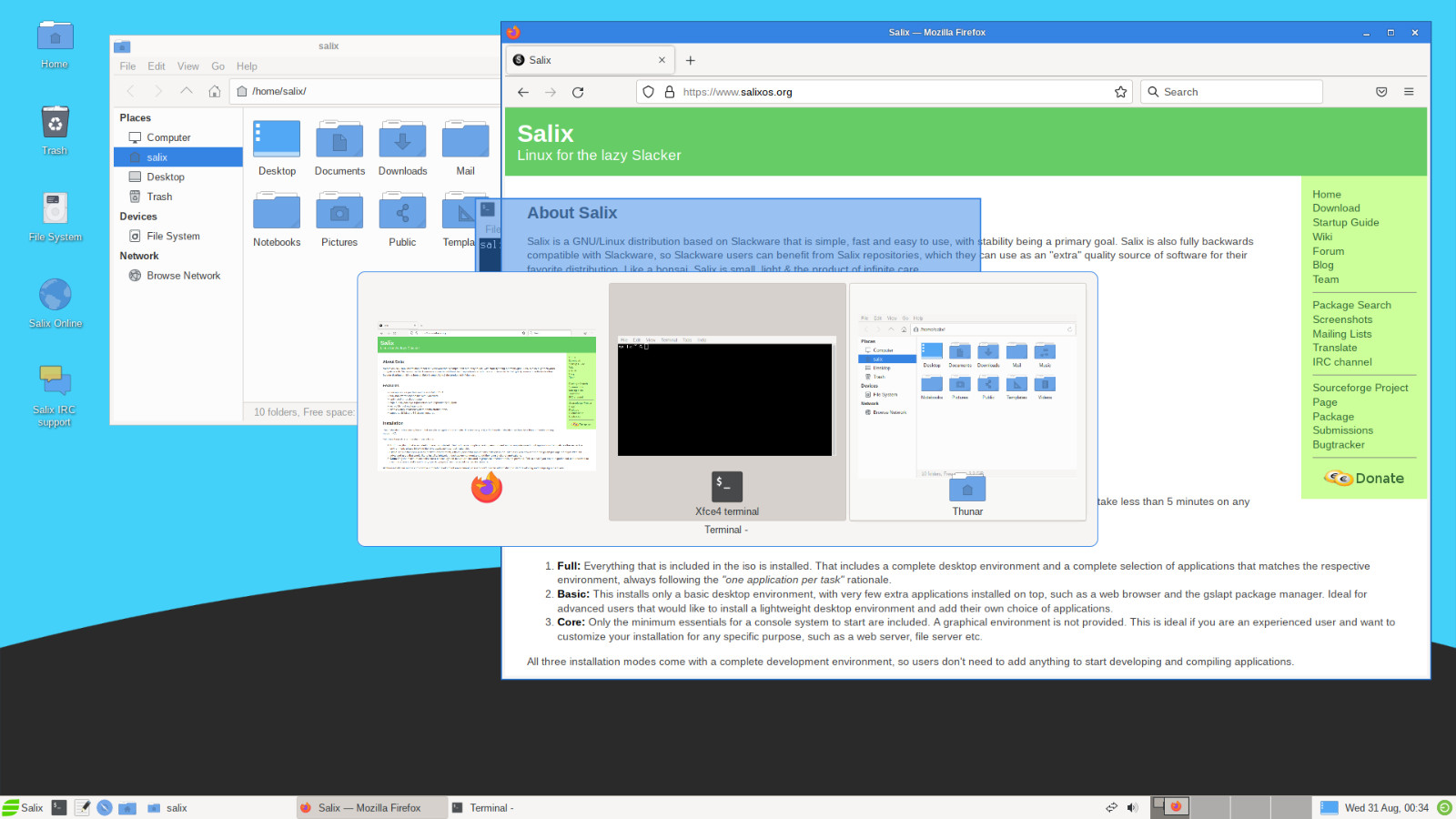 Salix Linux 15.0 – DVD or USB Flash Drive