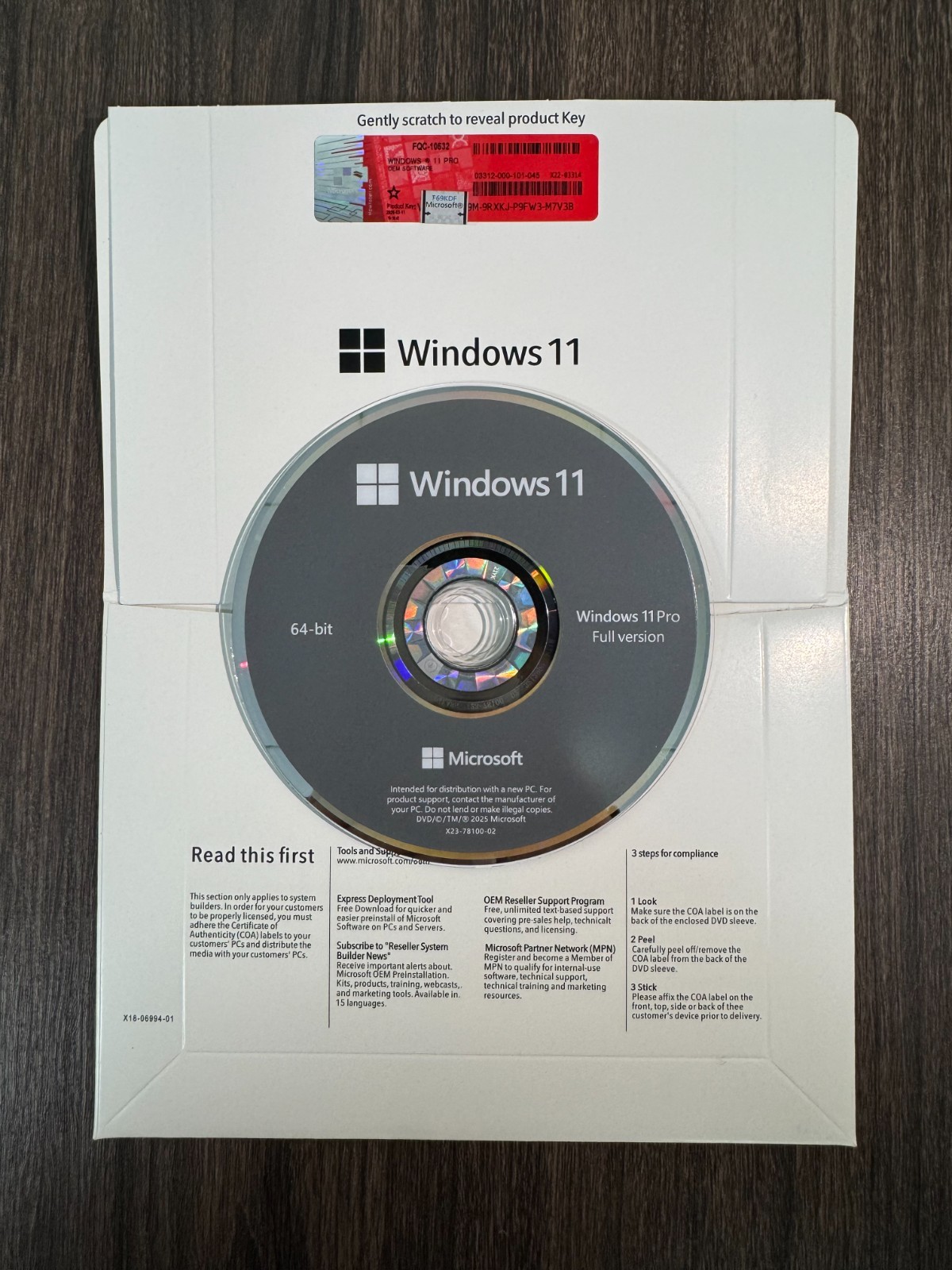 WINDOWS 11 PRO 64 BIT DVD WITH PRODUCT KEY FACTORY SEALED & FREE SHIPPING