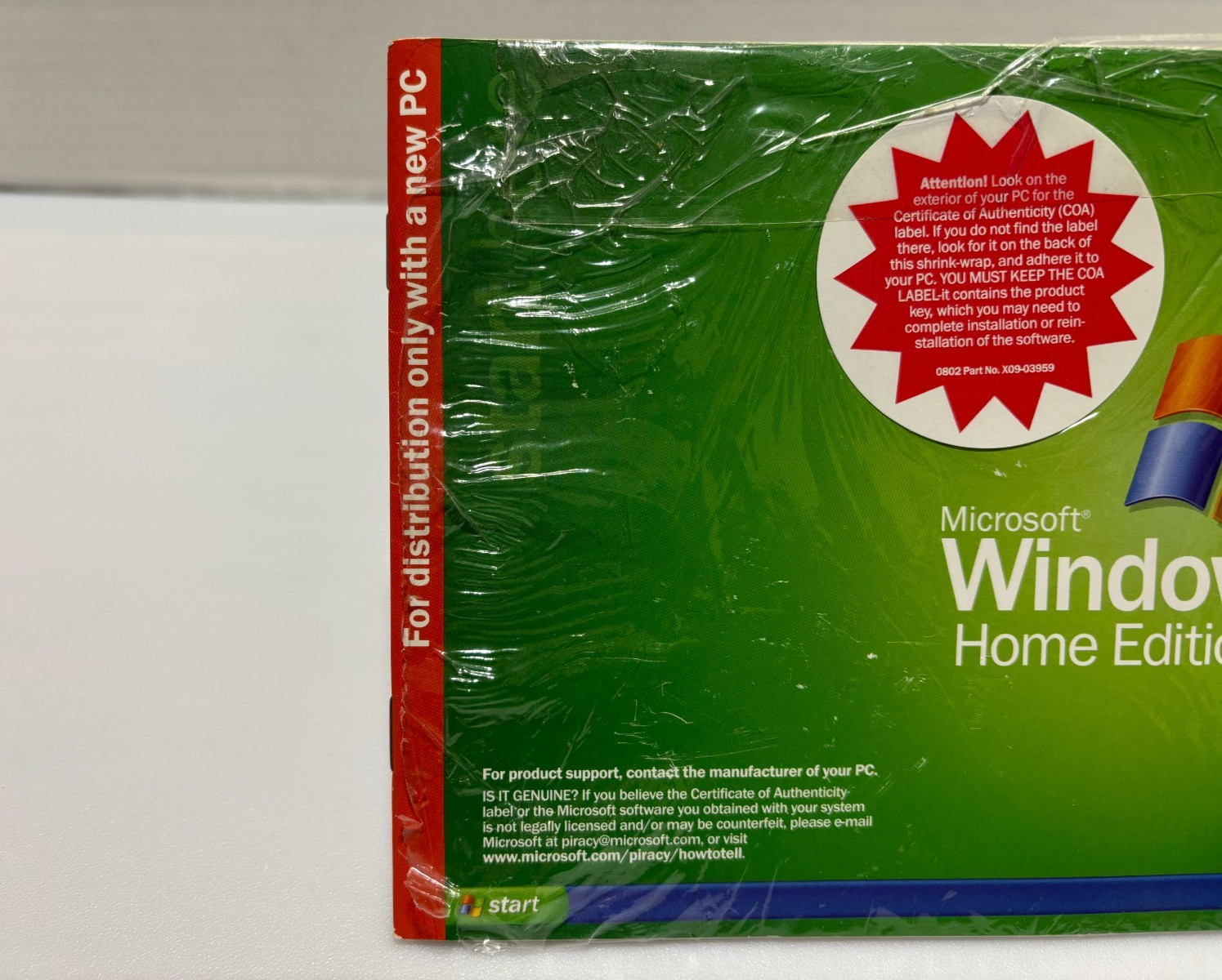 Microsoft Windows XP Home Full English Operating System OS w/ SP1