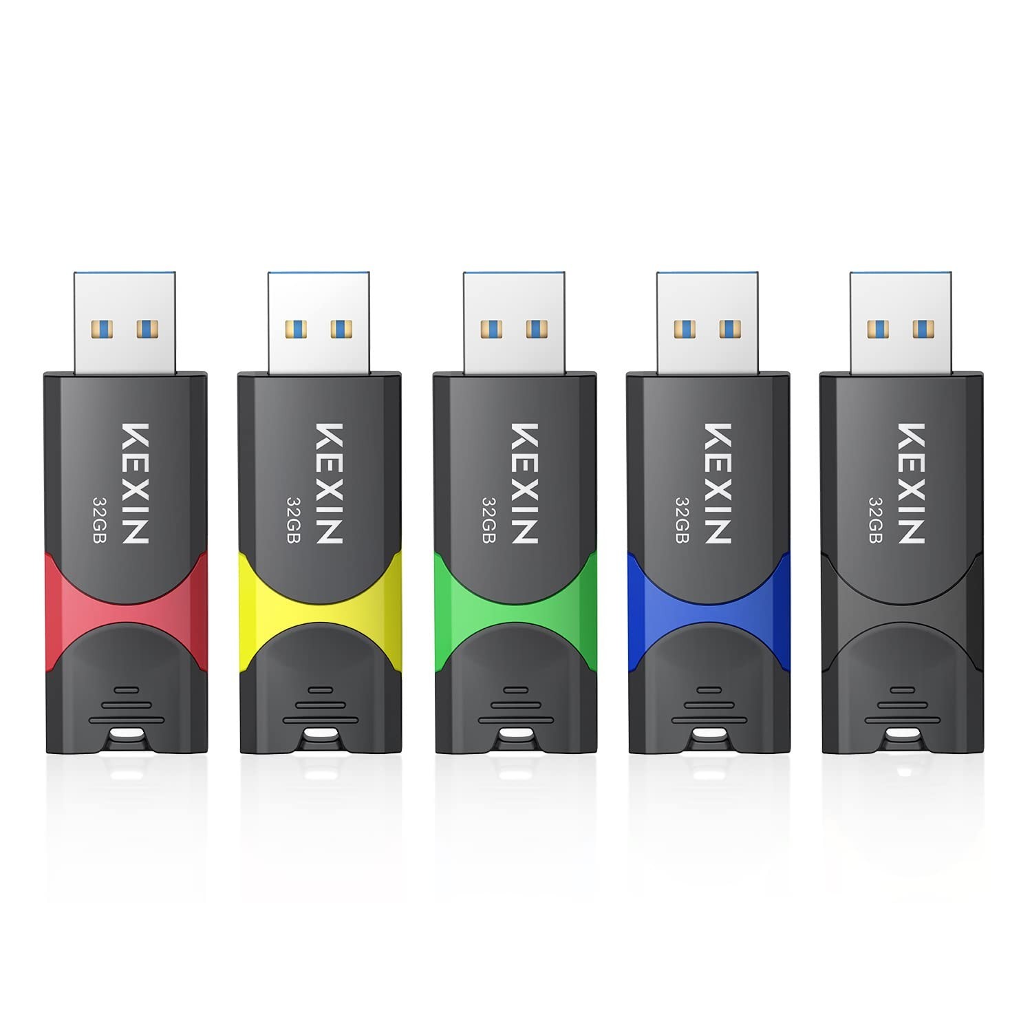 KEXIN 32GB Flash Drive 5 Pack 3.0 Thumb Drive USB Flash Drive USB 3.0 Memory …