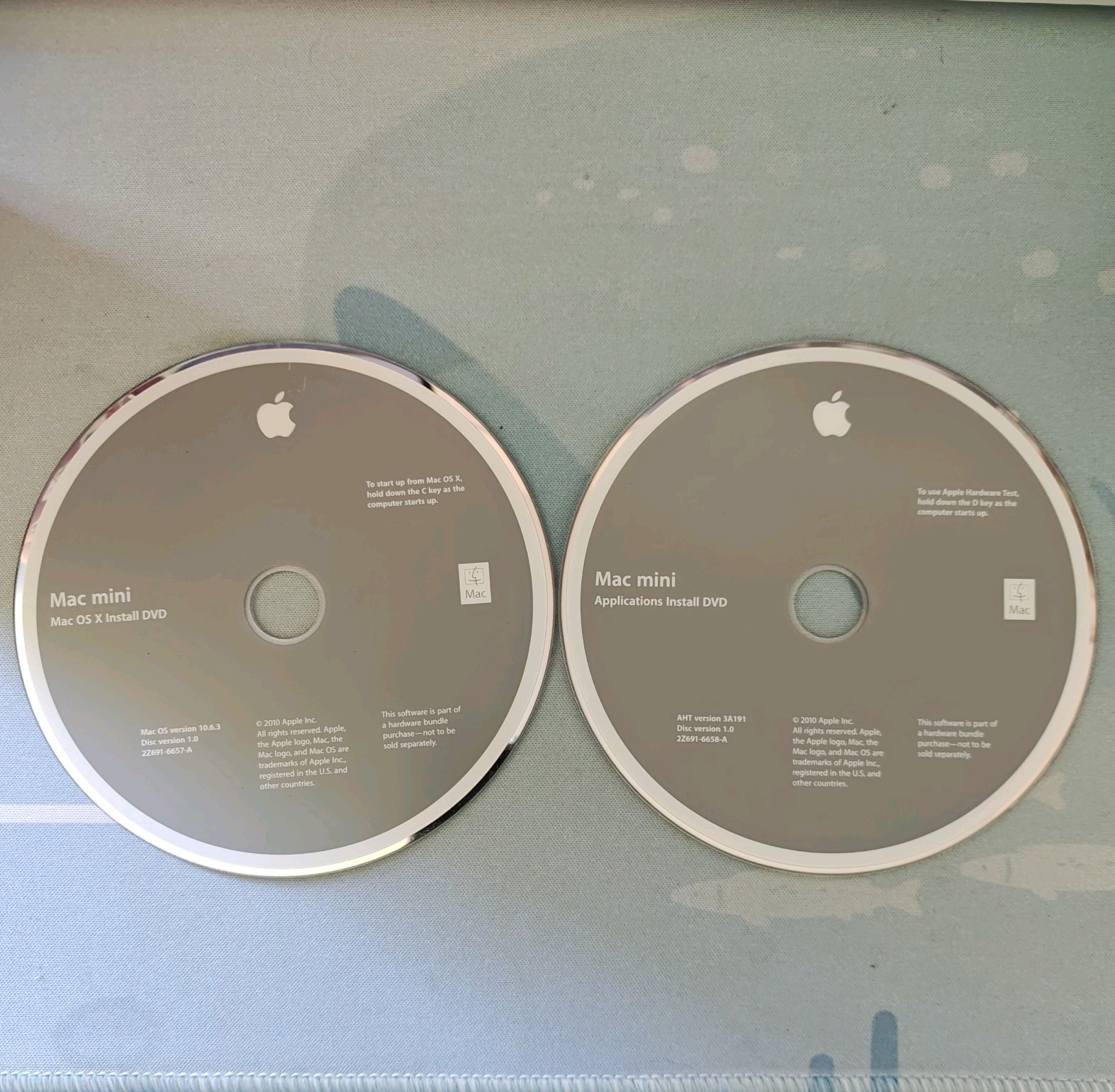 Apple Mac Mini 2010 Mac OS X Install 10.6.3 & Applications DVD OEM