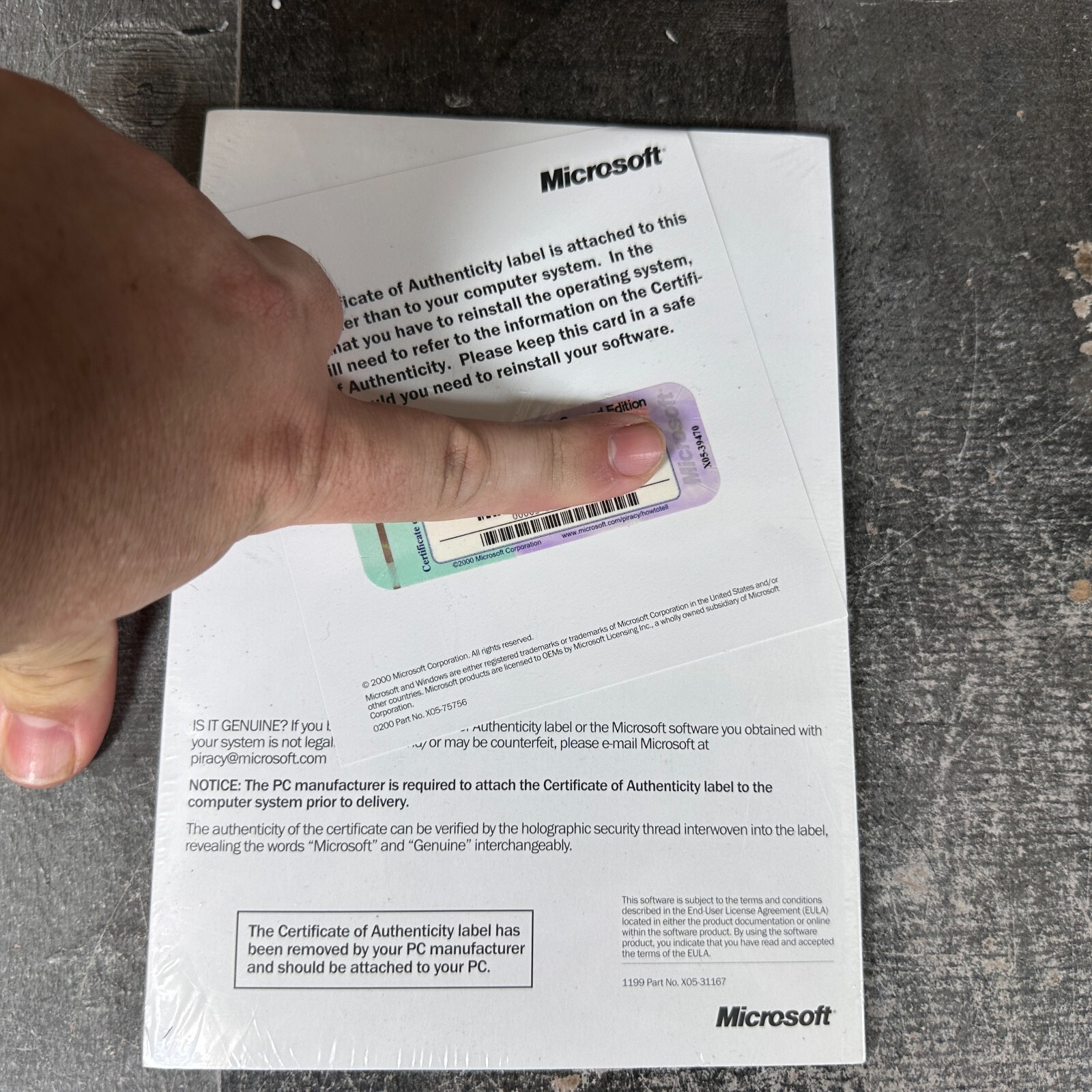 Getting Started Microsoft WINDOWS 98 Second Edition CD KEY SEALED – NO DISC