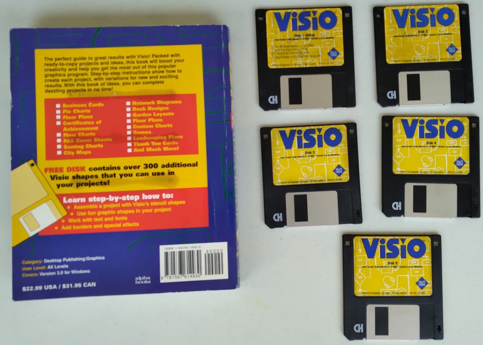 Visio 3.0 Publishing/Graphics for OS/2 2.x & higher with WinOS2, Win3.x/95/98/NT
