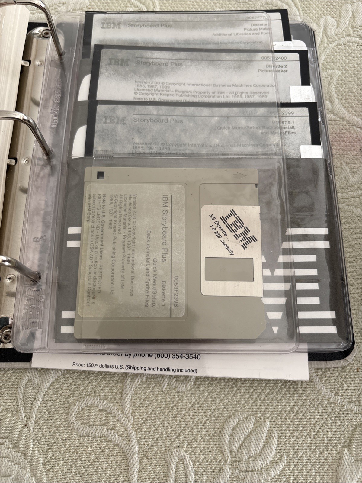 IBM Storyboard Plus Version 2.0, 3.5 Inch Disc An 5.25 Disc, 1989
